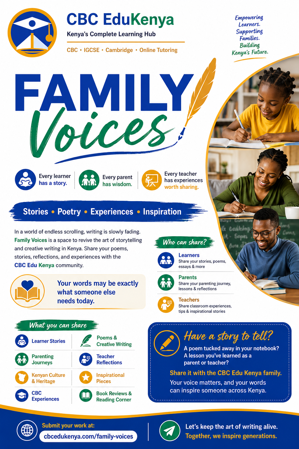 Introducing CBCEdu Family Voices: A Home for Kenya's Untold Stories