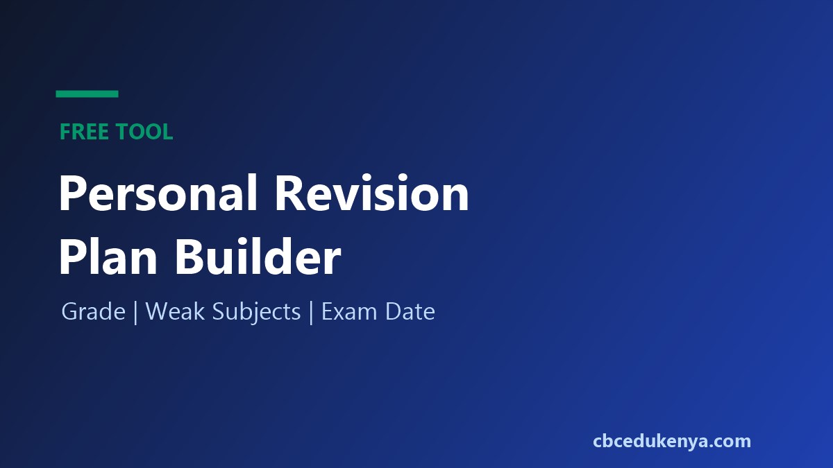A Personalised Revision Plan Beats Generic Notes: Build Your Child's Free in Minutes
