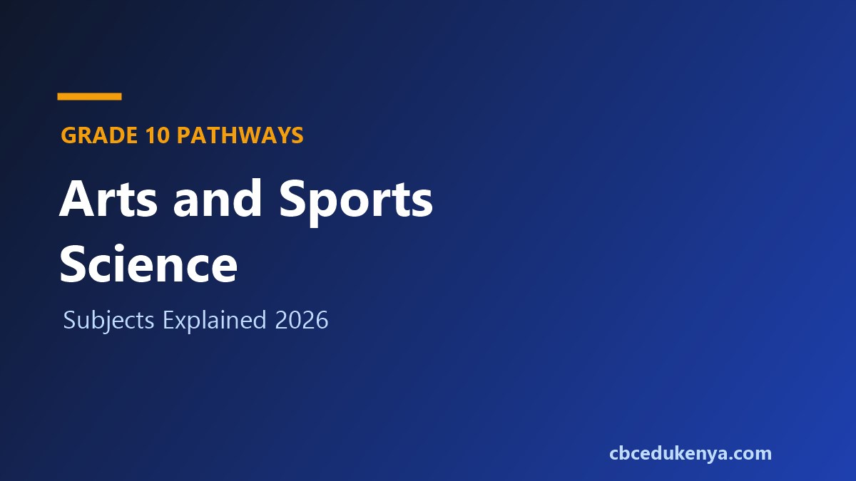 Grade 10 Arts and Sports Science Pathway: What You Actually Study