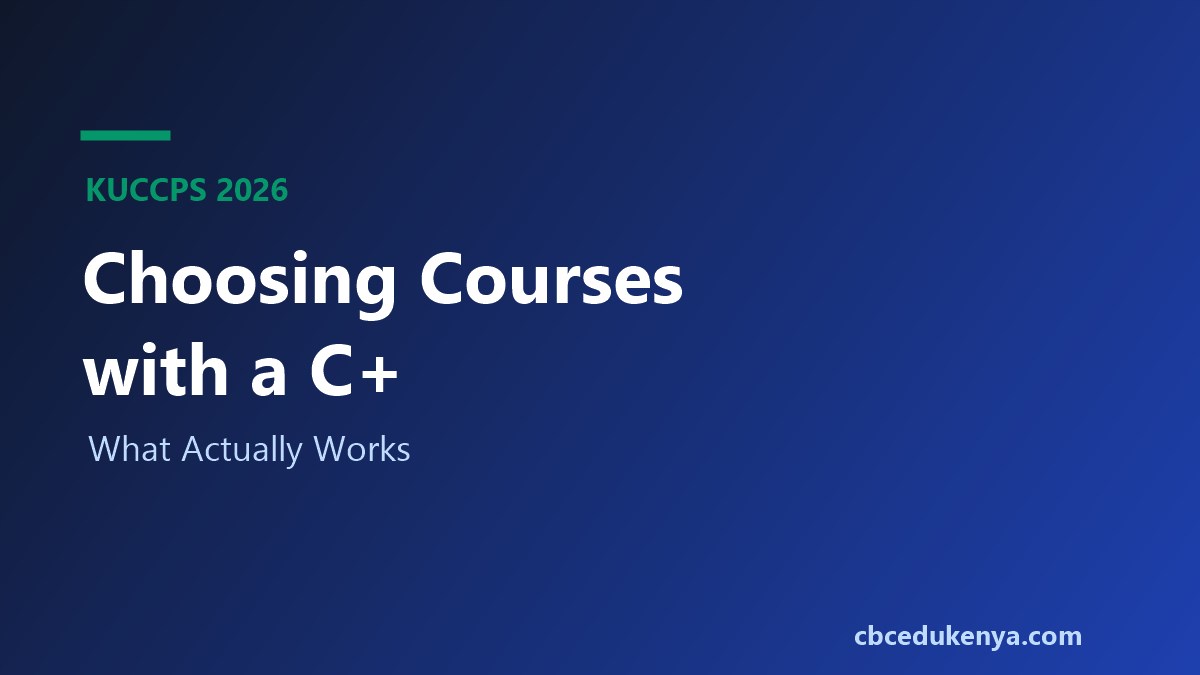 How to Choose KUCCPS Courses With a C+ (Or Higher): The 4-Strategy Framework (2026)