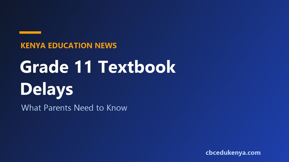 Parents warned of possible Grade 11 textbook delays as KICD payment dispute lingers