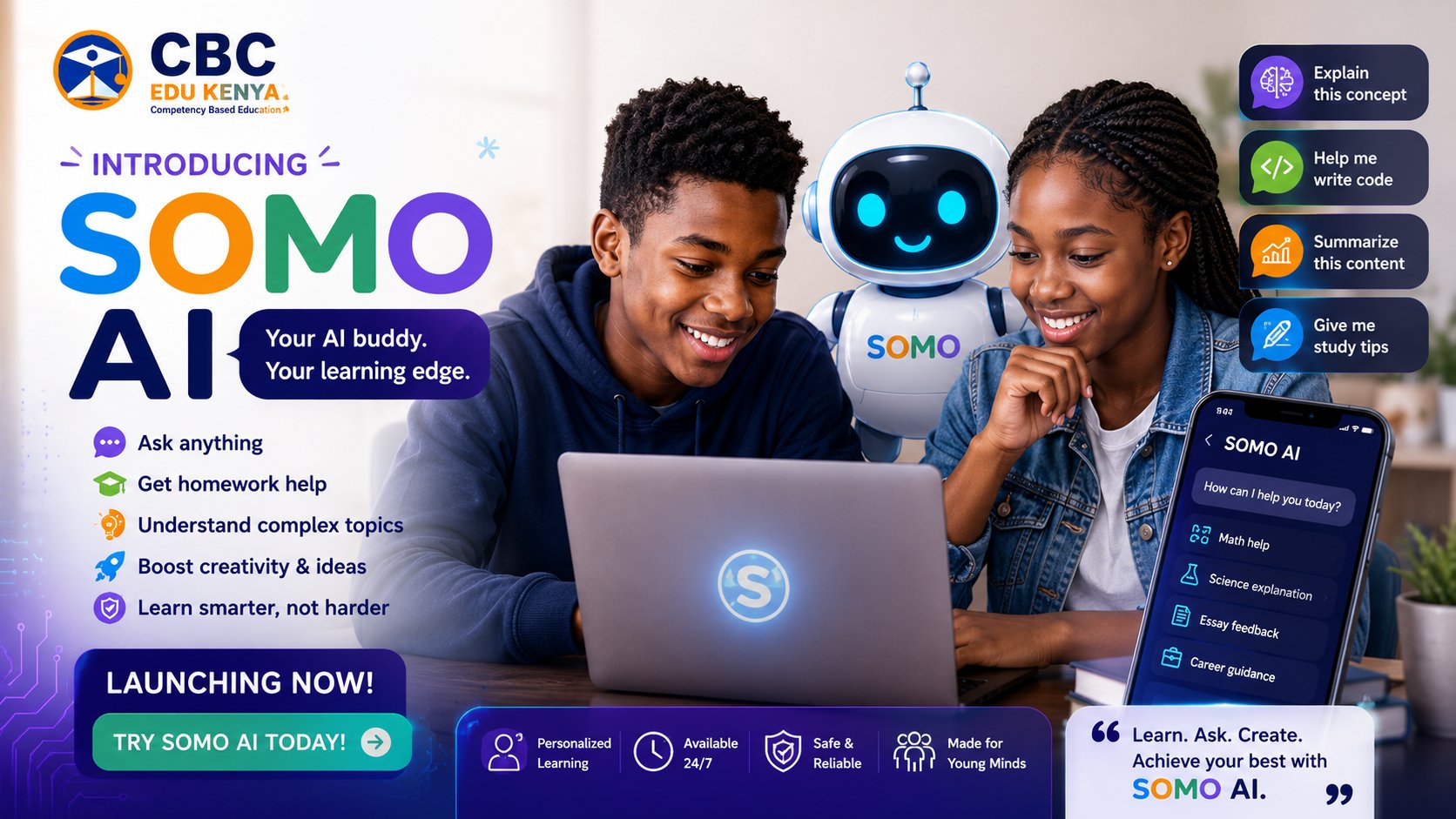 Somo AI Premium Launches: Kenya's First CBC AI Tutor: 30 Messages/Day for KSH 500