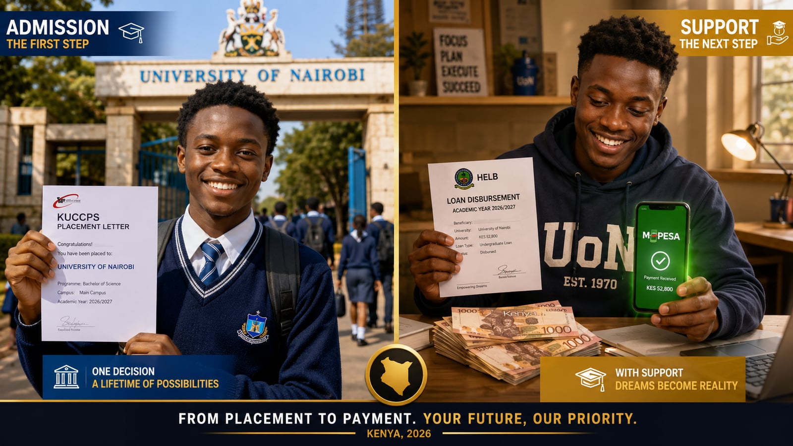 What Is The Difference Between KUCCPS And HELB? (One Picks Your Course, One Funds It)